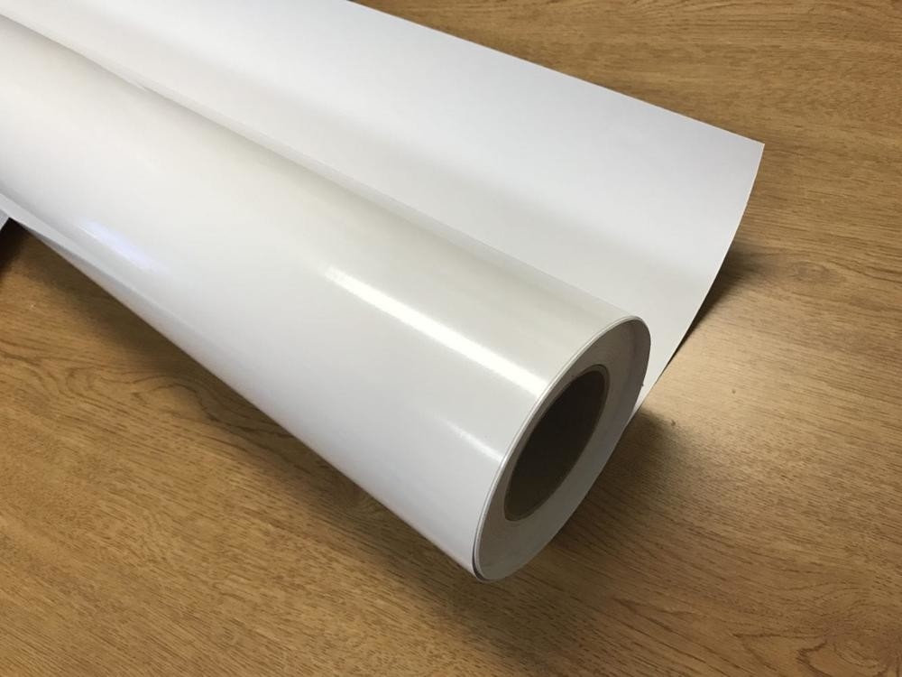 Glossy Digital Printable Adhesive Vinyl Polymeric Film 2PE Liner